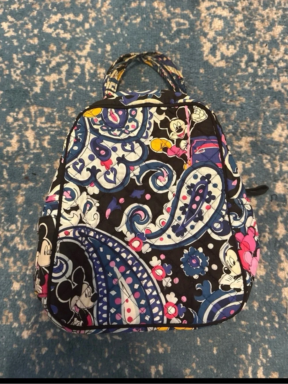Vera Bradley Disney Paisley Quilted LunchBox - Blue, Pink, Yellow